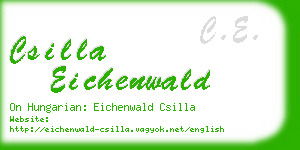 csilla eichenwald business card